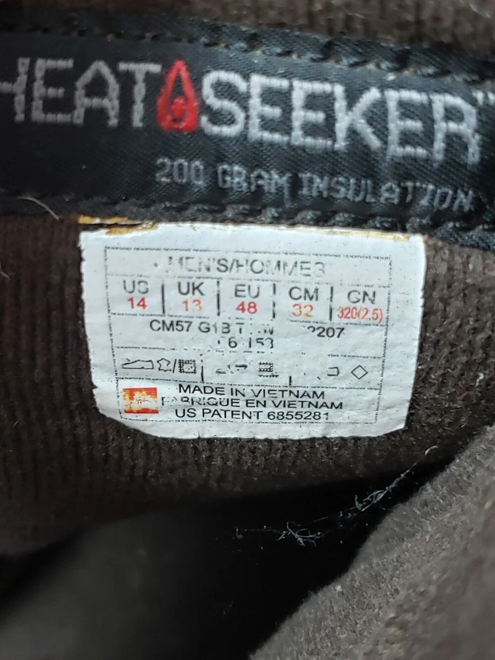The North Face Chilkat III Pull-On Waterproof Winter Boots Brown Men's Size 14